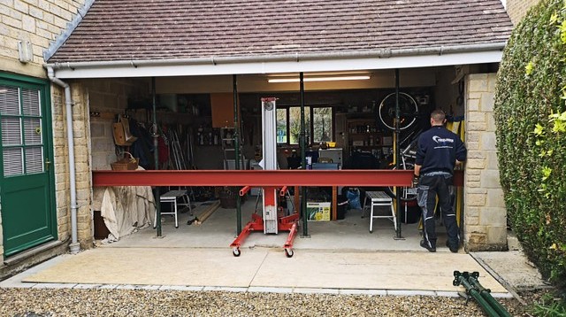 Installing New Steel Beam in Garage