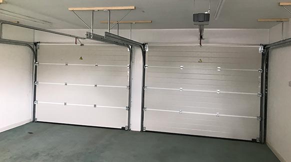 Internal View of Two New Hormann Sectional Garage Doors
